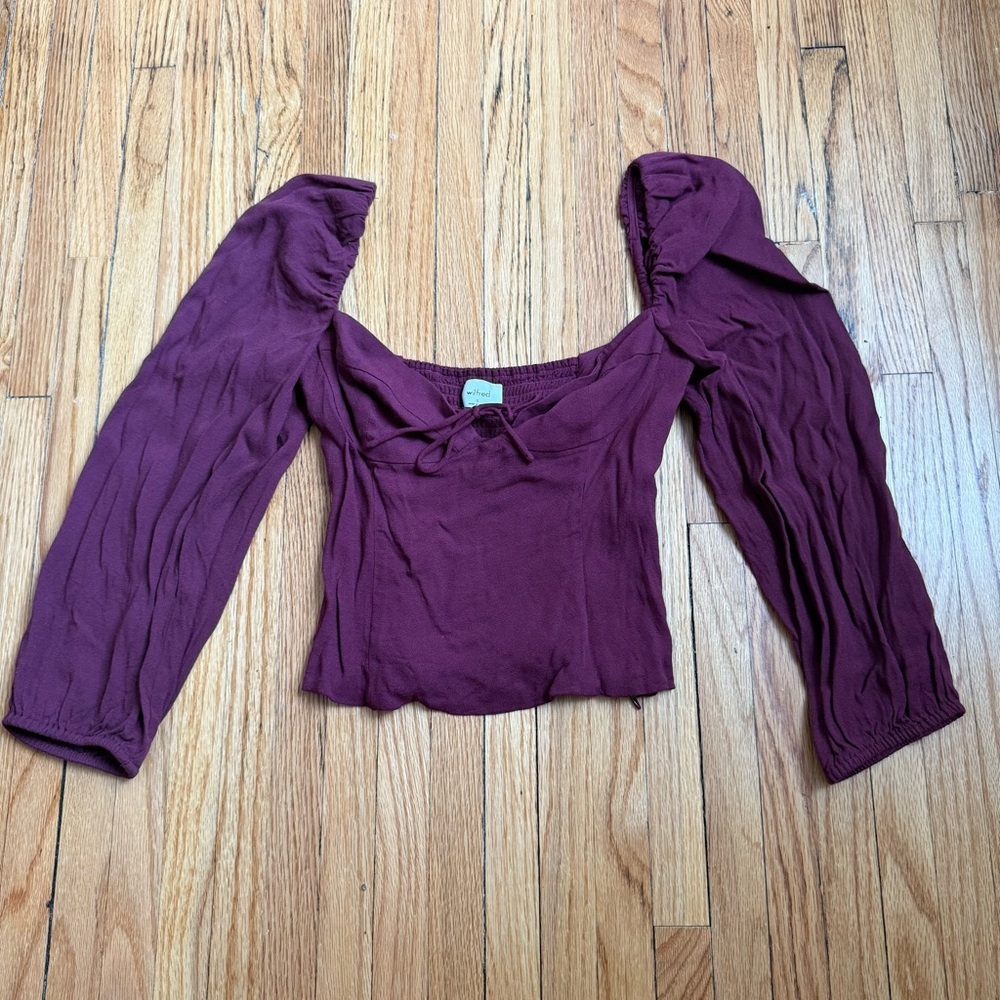 Wilfred Novella Plum Long Sleeve Blouse
